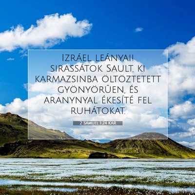 2 Sámuel 1:24 Bibliai vers magyarázata