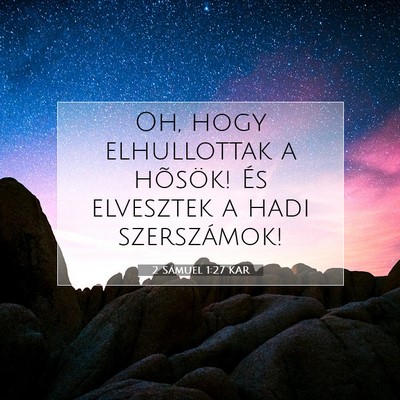 2 Sámuel 1:27 Bibliai vers magyarázata