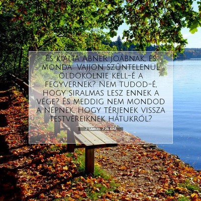 2 Sámuel 2:26 KAR Bibliai verskép