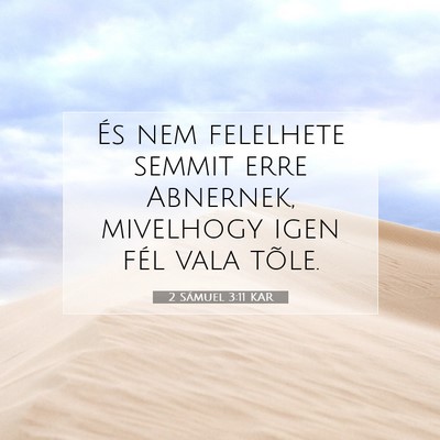 2 Sámuel 3:11 KAR Bibliai verskép