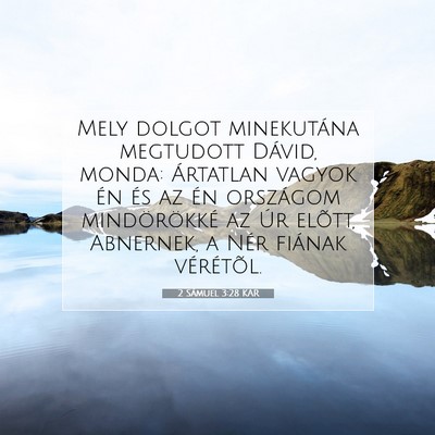 2 Sámuel 3:28 KAR Bibliai verskép