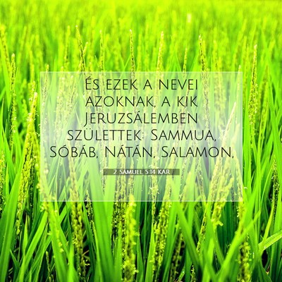 2 Sámuel 5:14 KAR Bibliai verskép
