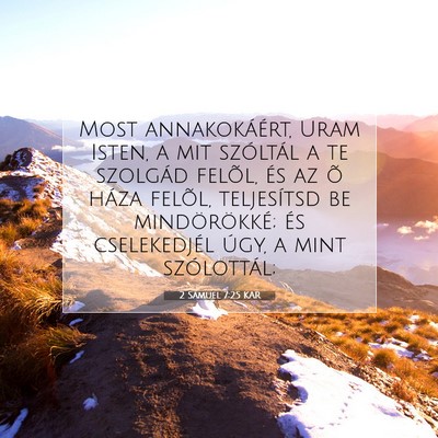 2 Sámuel 7:25 KAR Bibliai verskép