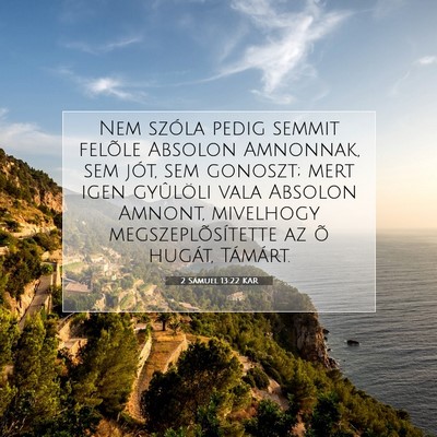 2 Sámuel 13:22 KAR Bibliai verskép