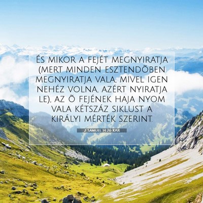 2 Sámuel 14:26 KAR Bibliai verskép