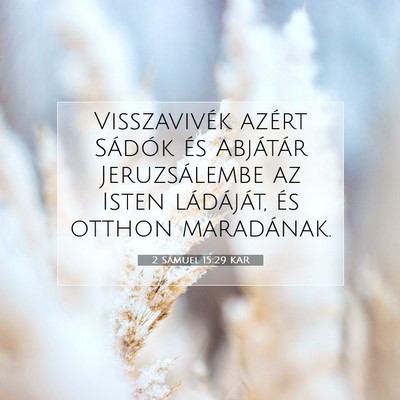 2 Sámuel 15:29 KAR Bibliai verskép