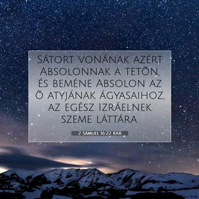2 Sámuel 16:22 KAR Bibliai verskép
