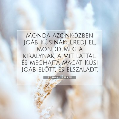 2 Sámuel 18:21 Bibliai vers magyarázata