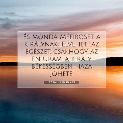 2 Sámuel 19:30 KAR Bibliai verskép