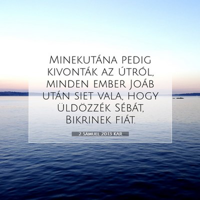 2 Sámuel 20:13 KAR Bibliai verskép