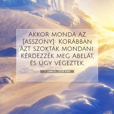 2 Sámuel 20:18 KAR Bibliai verskép
