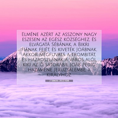 2 Sámuel 20:22 KAR Bibliai verskép