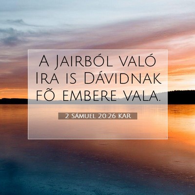 2 Sámuel 20:26 KAR Bibliai verskép