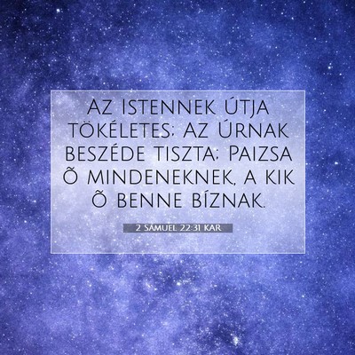 2 Sámuel 22:31 KAR Bibliai verskép