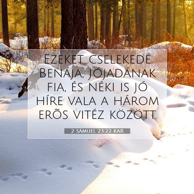 2 Sámuel 23:22 KAR Bibliai verskép