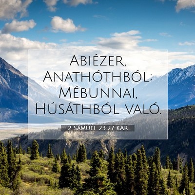 2 Sámuel 23:27 KAR Bibliai verskép