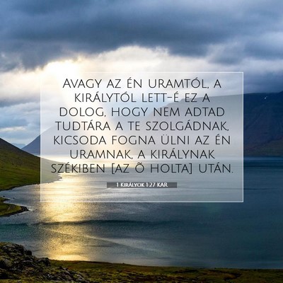 1 Királyok 1:27 Bibliai vers magyarázata