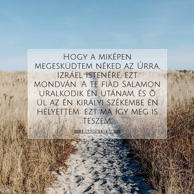 1 Királyok 1:30 Bibliai vers magyarázata