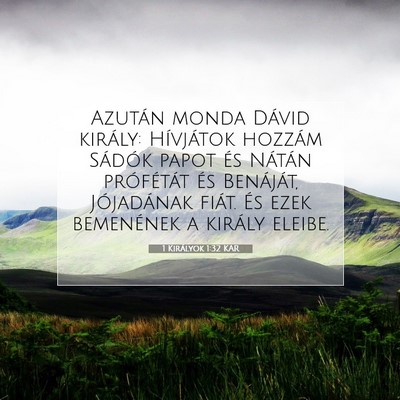 1 Királyok 1:32 Bibliai vers magyarázata