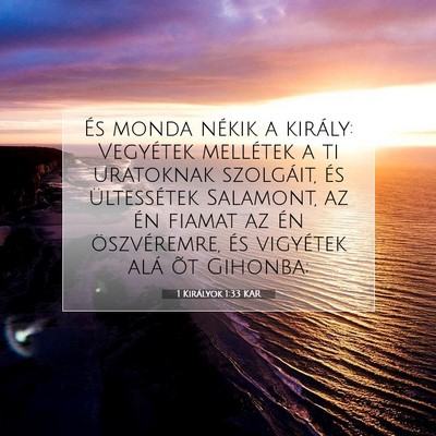 1 Királyok 1:33 Bibliai vers magyarázata
