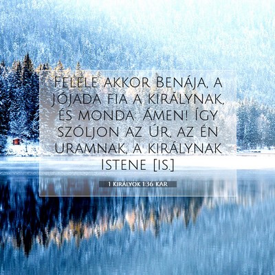 1 Királyok 1:36 Bibliai vers magyarázata