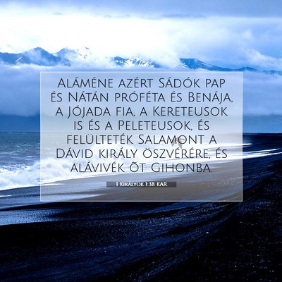 1 Királyok 1:38 Bibliai vers magyarázata