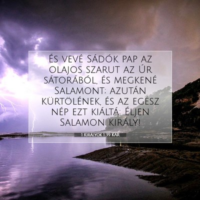 1 Királyok 1:39 Bibliai vers magyarázata