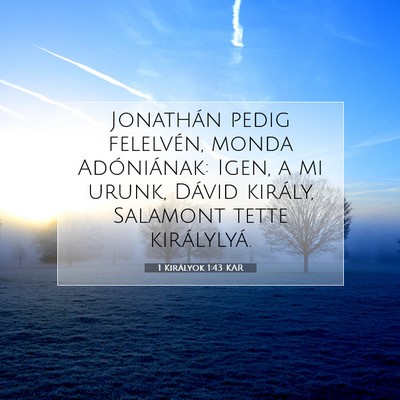 1 Királyok 1:43 Bibliai vers magyarázata