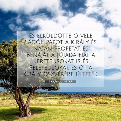 1 Királyok 1:44 Bibliai vers magyarázata