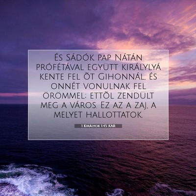 1 Királyok 1:45 Bibliai vers magyarázata