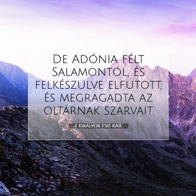 1 Királyok 1:50 Bibliai vers magyarázata