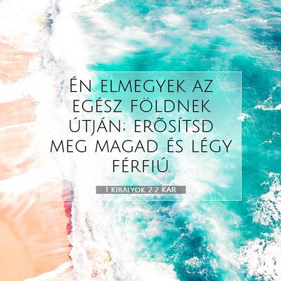 1 Királyok 2:2 KAR Bibliai verskép