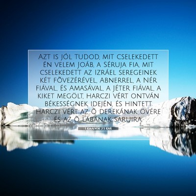 1 Királyok 2:5 KAR Bibliai verskép