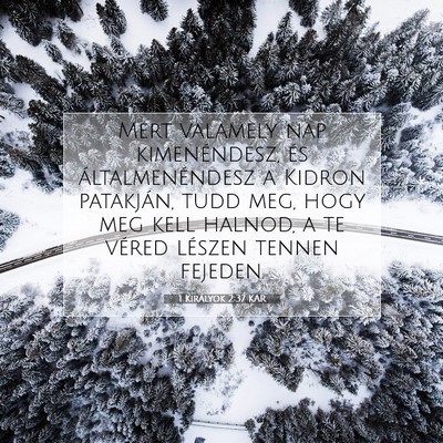 1 Királyok 2:37 KAR Bibliai verskép
