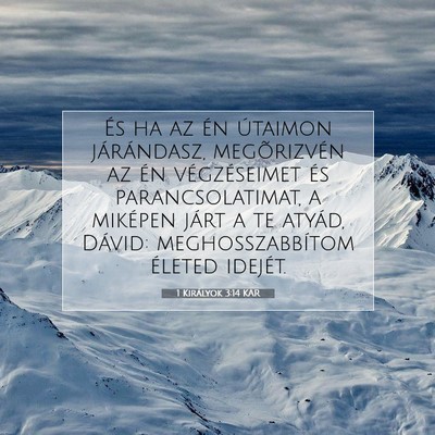 1 Királyok 3:14 KAR Bibliai verskép