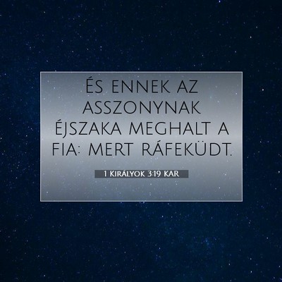 1 Királyok 3:19 Bibliai vers magyarázata