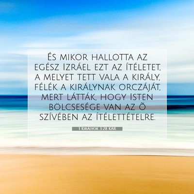 1 Királyok 3:28 KAR Bibliai verskép
