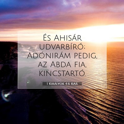 1 Királyok 4:6 KAR Bibliai verskép