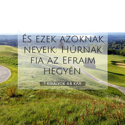 1 Királyok 4:8 Bibliai vers magyarázata