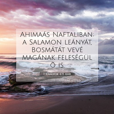 1 Királyok 4:15 Bibliai vers magyarázata