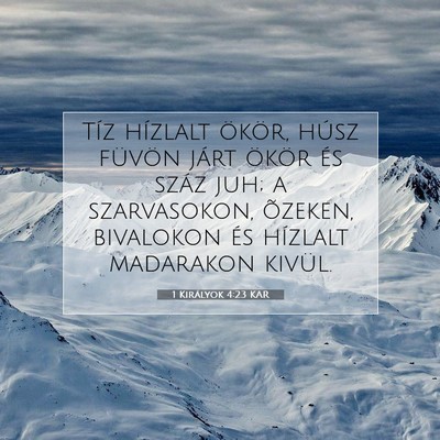 1 Királyok 4:23 KAR Bibliai verskép