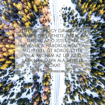 1 Királyok 5:3 KAR Bibliai verskép