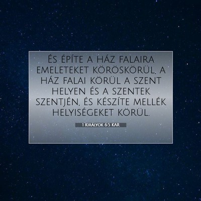 1 Királyok 6:5 KAR Bibliai verskép