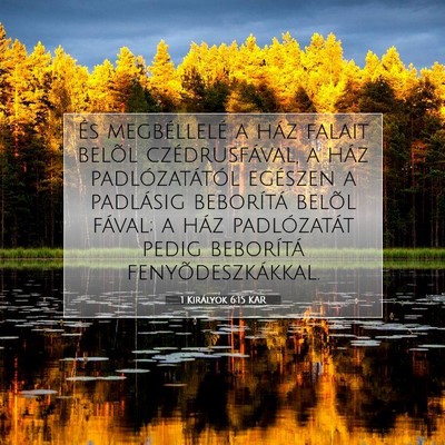 1 Királyok 6:15 KAR Bibliai verskép
