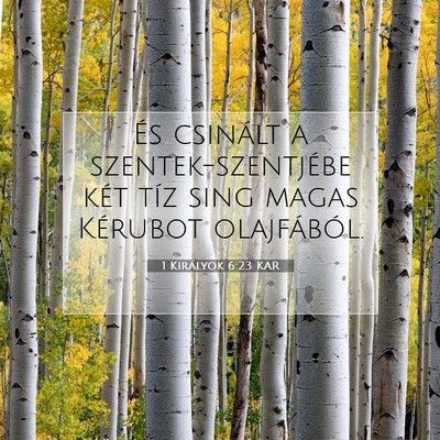 1 Királyok 6:23 KAR Bibliai verskép