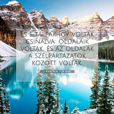 1 Királyok 7:28 KAR Bibliai verskép
