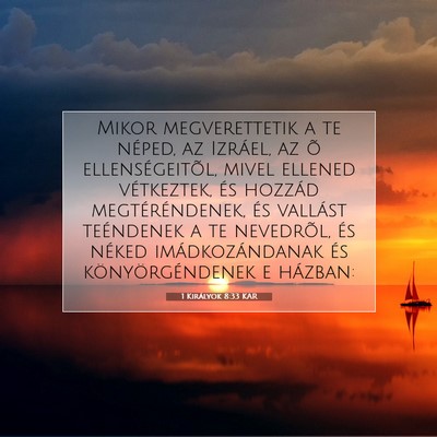 1 Királyok 8:33 KAR Bibliai verskép