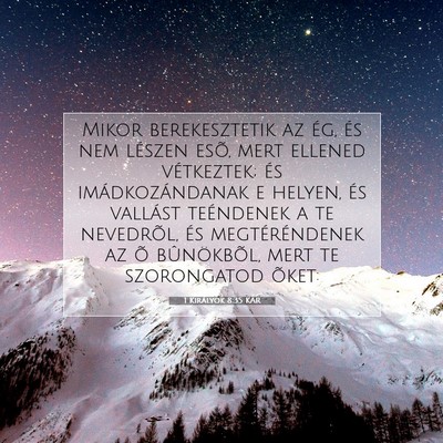 1 Királyok 8:35 KAR Bibliai verskép