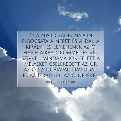 1 Királyok 8:66 KAR Bibliai verskép