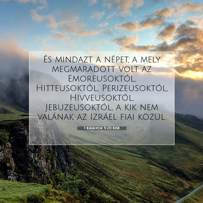 1 Királyok 9:20 KAR Bibliai verskép